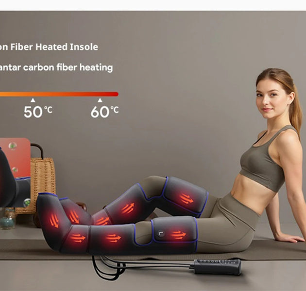 Air Compression Massage Boots Relieve Leg Fatigue Pneumatic Boots With Hot Compress Function Promote Leg Muscle Relaxation