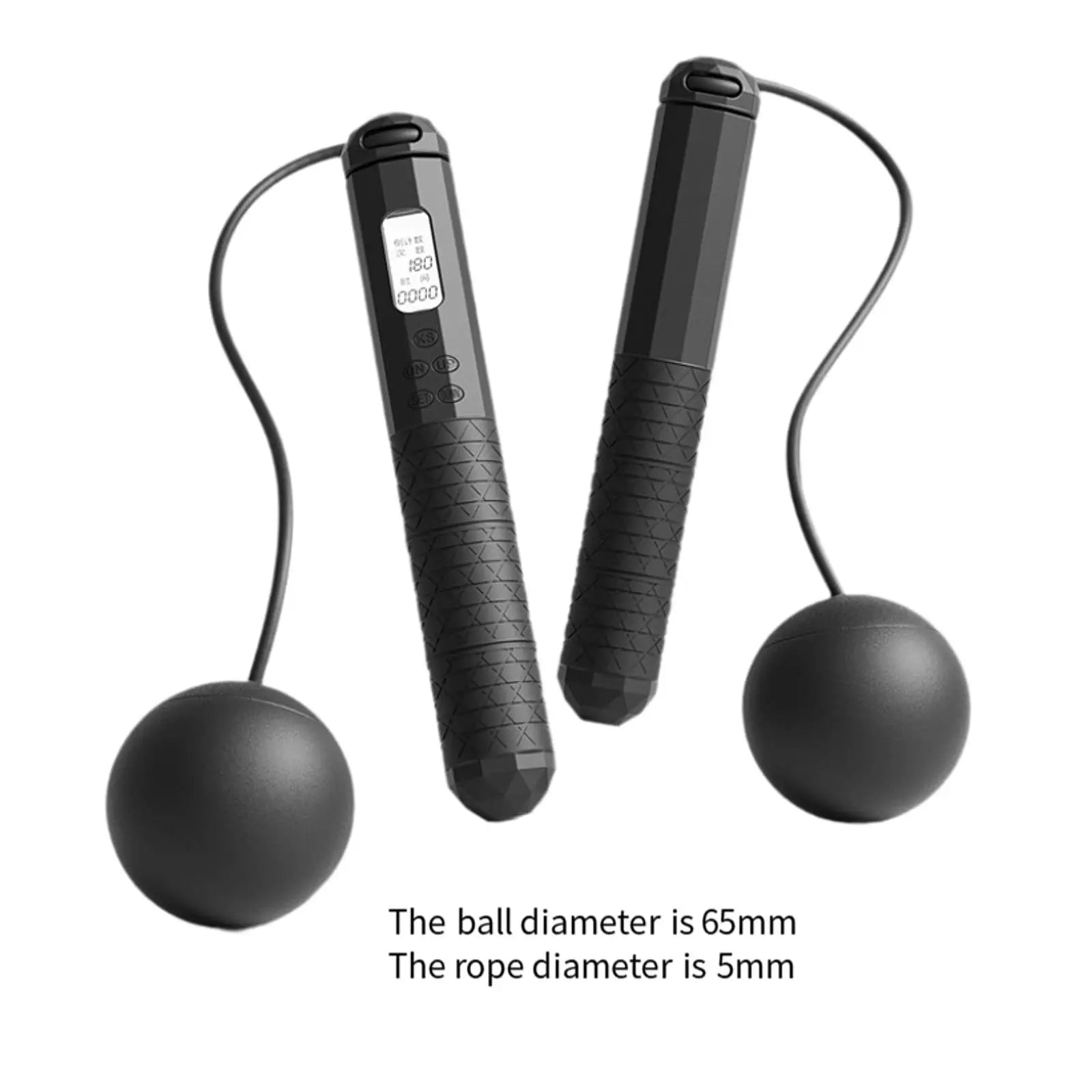 Cordless Skipping Rope Fitness Specific Intelligent Timing and Counting Weight-bearing Ball Professional Night Vision Screen