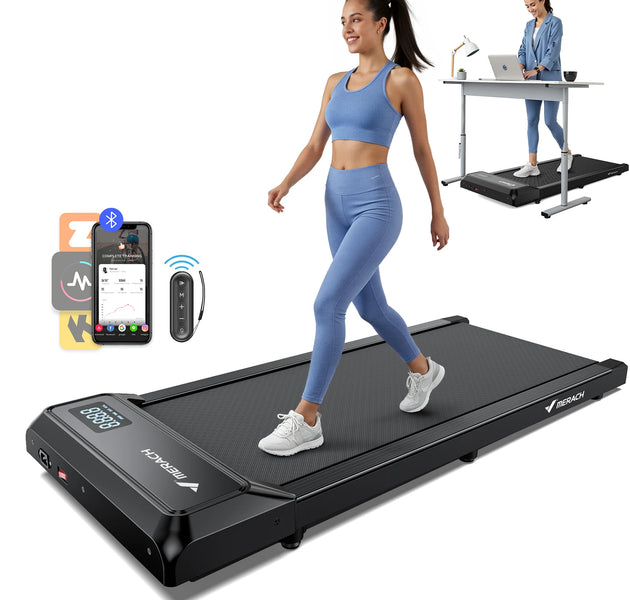 MERACH Walking Pad Under Desk Treadmill Portable Mini Treadmills for Home Seamless One-Piece Molding Design 265LBS Walkpad