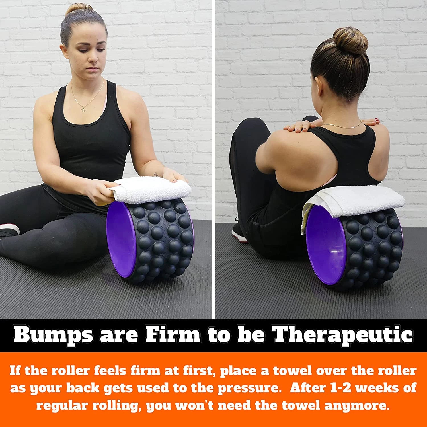 Back Roller Myofascial Release Trigger Point Yoga Wheel Foam Roller for Treating Back Pain Deep Tissue Massage Exercise Tool