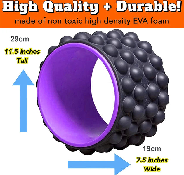 Back Roller Myofascial Release Trigger Point Yoga Wheel Foam Roller for Treating Back Pain Deep Tissue Massage Exercise Tool