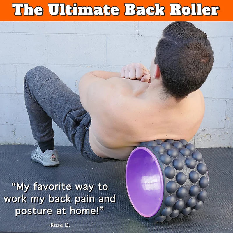 Back Roller Myofascial Release Trigger Point Yoga Wheel Foam Roller for Treating Back Pain Deep Tissue Massage Exercise Tool