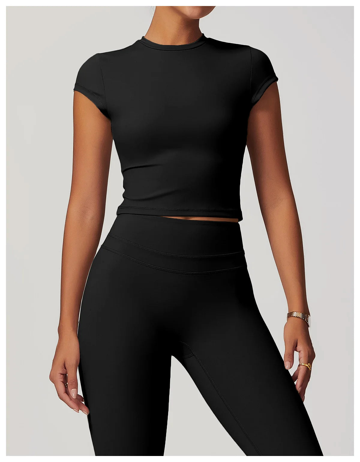 JUREN Women Clothes Yoga Top Sport T Shirt Fitness Clothes Short Sleeve Yoga Shirt Gym Top Workout Running Active Wear Sport Top