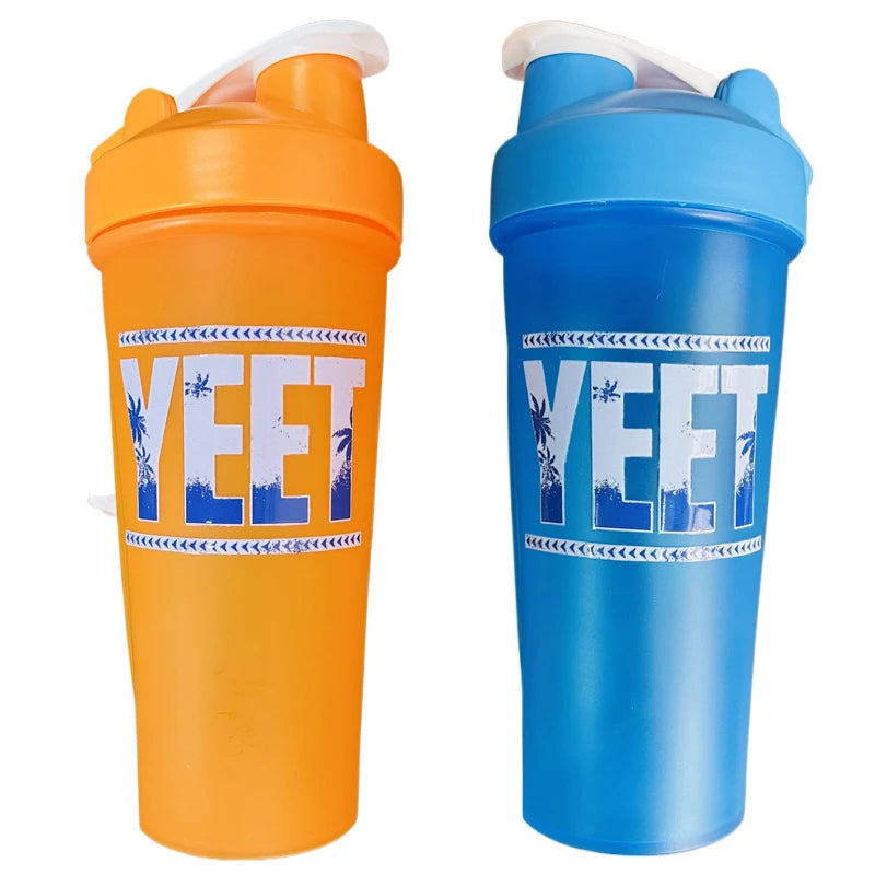Jey Uso YEET Shaker Bottle Blue Orange 26oz 750ml Bloodline USOS Protein Shake Cup Sports Fitness Water Bottle
