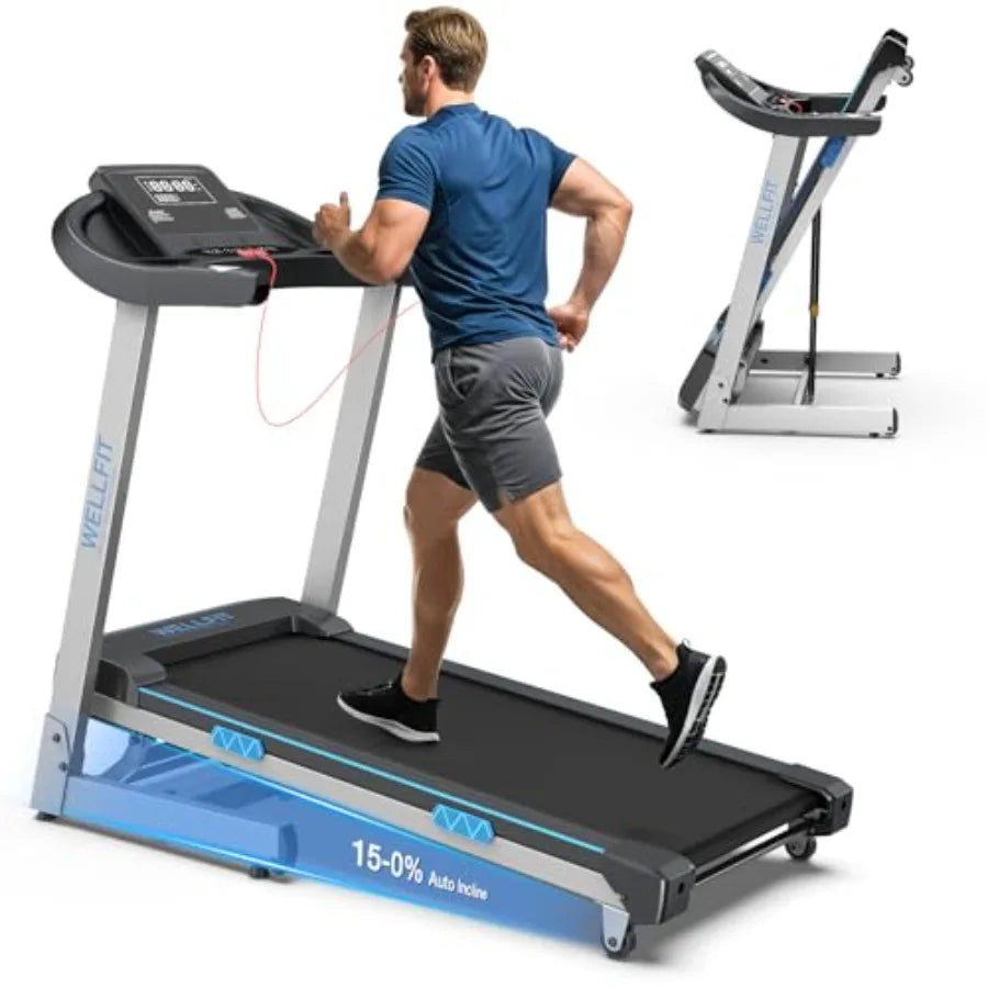 Auto Incline Folding Treadmill 10 Incline Desk Walking Pad with Handlebar 400 lbs Heavy-Duty Ccity Space-Saving Quiet Under-Des