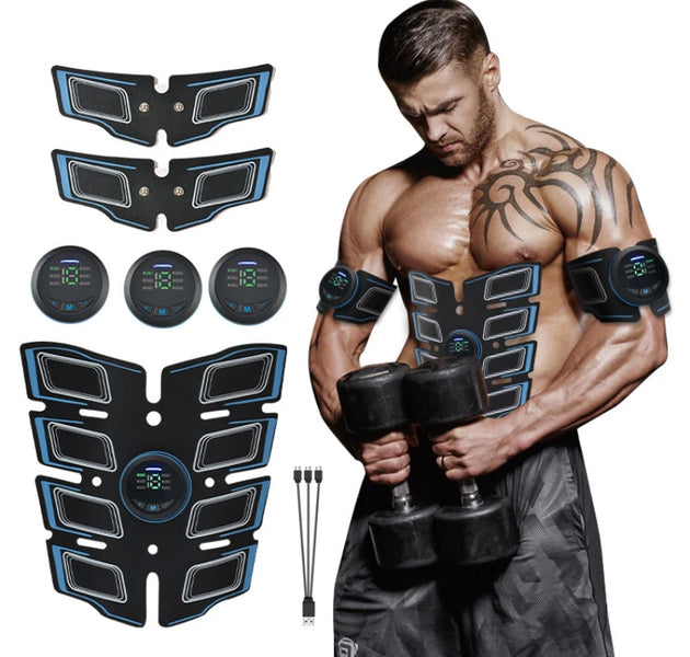 EMS Abdominal Muscle Trainer Portable Massager Electronic Training Belt Exercise Fitness Equipment Toning Arm Back Body Massager