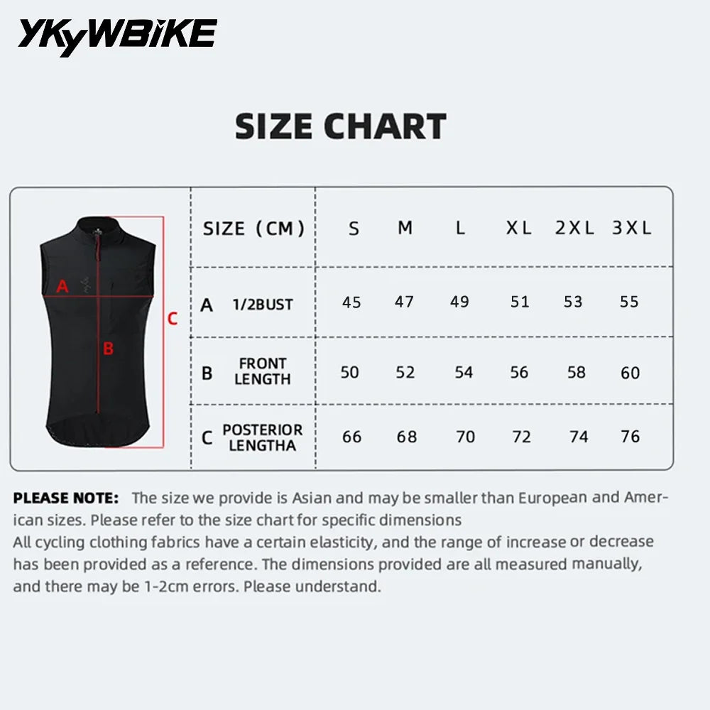 YKYW Cycling Vest Winter Waterproof Fleece Liner Rear Anti-slip Gripper Thermal Windproof Moisture Wicking 4 Pockets 7 color