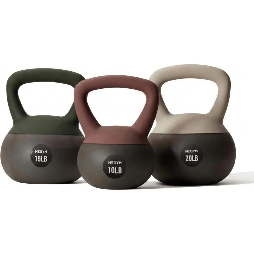 Soft Kettlebells with Cushioned Base Anti Slip Wide Grip Handle for Home Workouts Weightlifting Full Body Strength