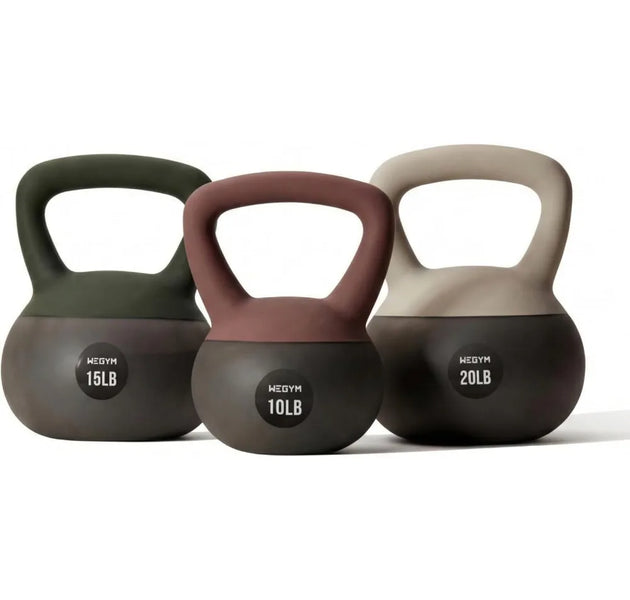 Soft Kettlebells with Cushioned Base Anti Slip Wide Grip Handle for Home Workouts Weightlifting Full Body Strength