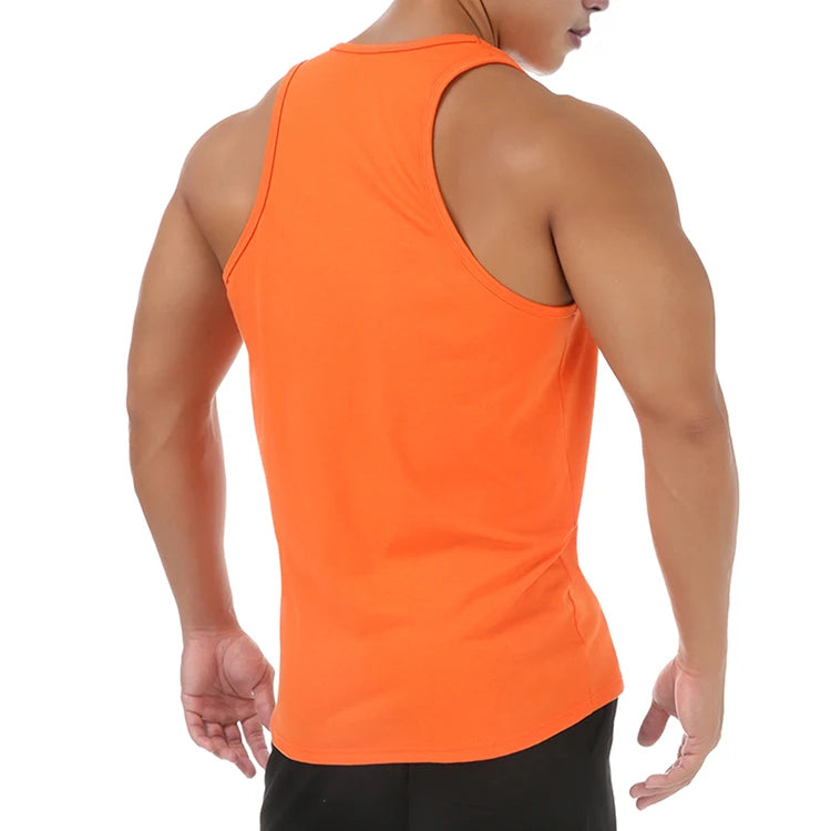 Muscle Tank Vest Men's Sports Sleeveless Shirts Sexy Deep V Neck Loose Summer Vests Solid Color T Shirts Fitness Gmy Tops