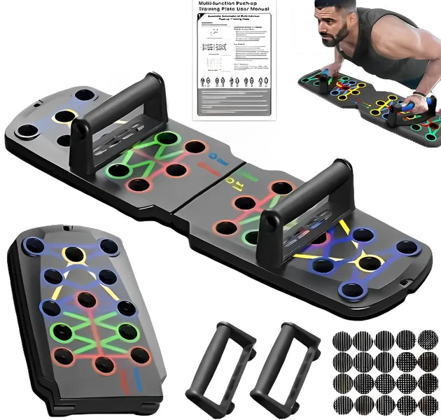 Portable Multifunctional Push-up Board - Fitness and Muscle Training Device Home Workout Set Foldable Push Up Bar Resistance