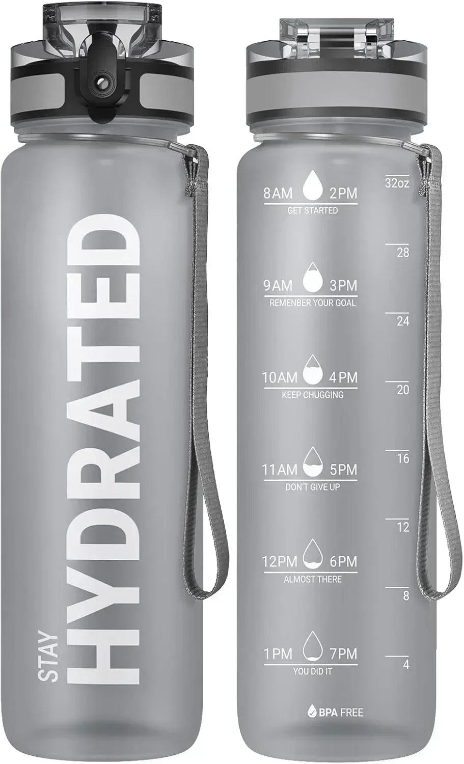 32oz Water Bottle Motivational Sport Water Bottle Leakproof Drinking Bottles Outdoor Sports Travel Kettle Drinking Water Bottle