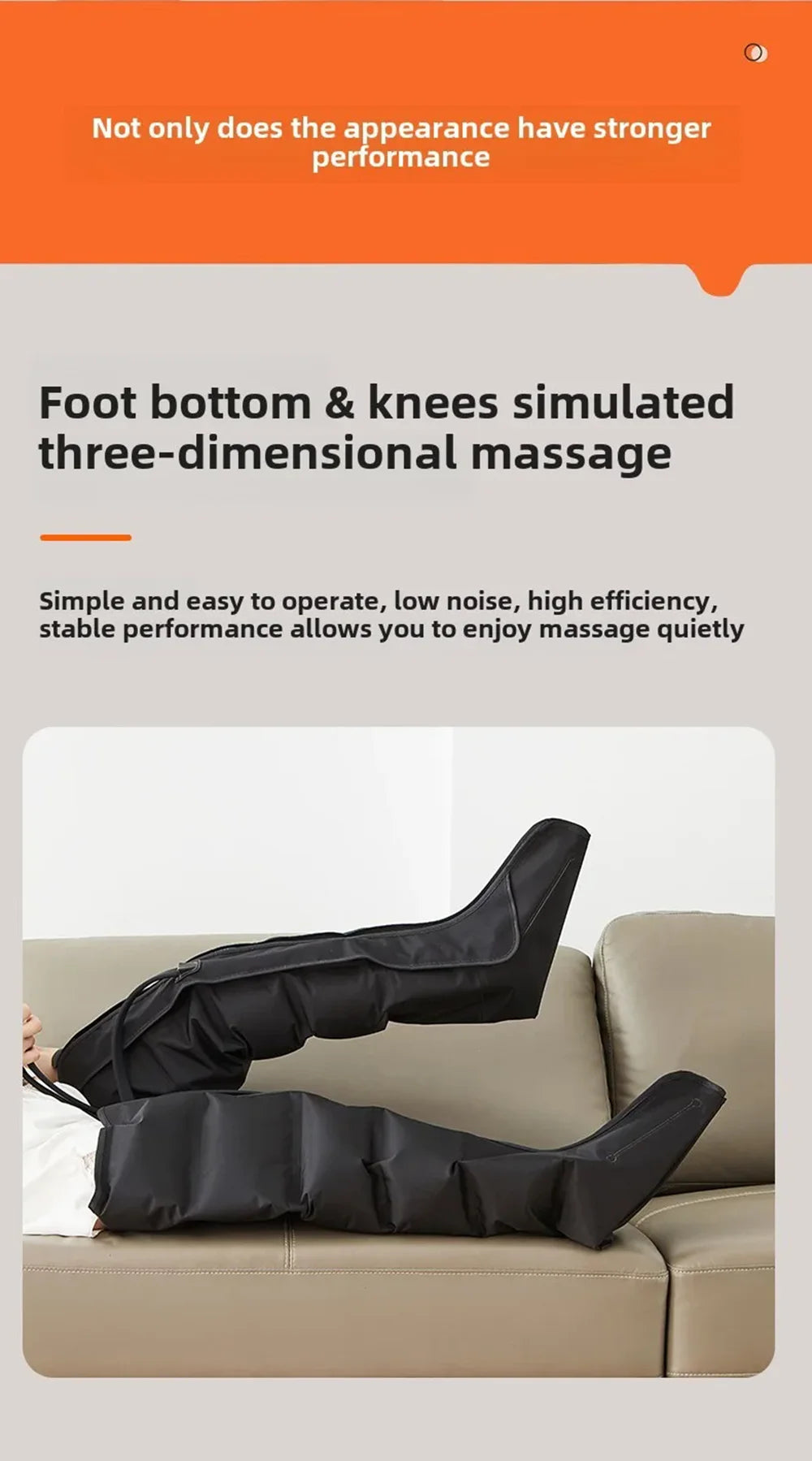 Air Compression Leg Massage 6 Airbag Pneumatic Boots Used for Circulation and Leg Muscle Relaxation to Relieve Varicos Veins NEW