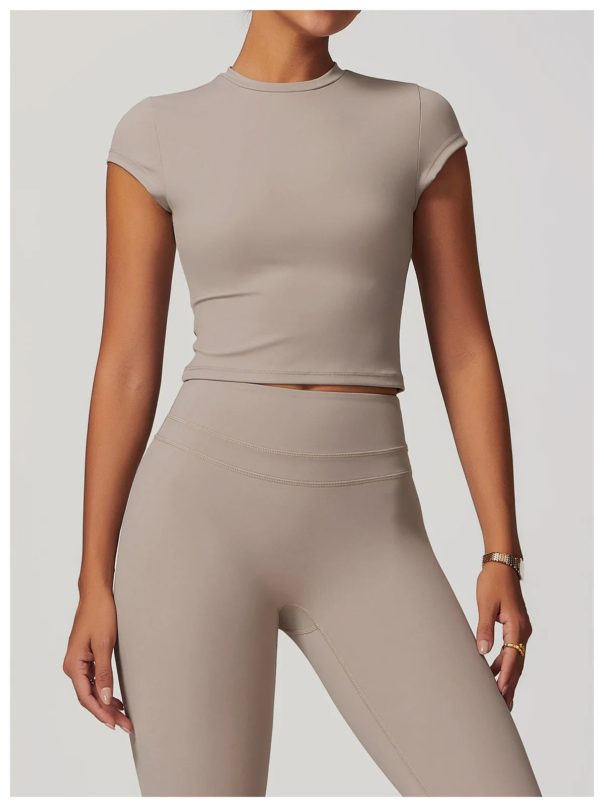JUREN Women Clothes Yoga Top Sport T Shirt Fitness Clothes Short Sleeve Yoga Shirt Gym Top Workout Running Active Wear Sport Top