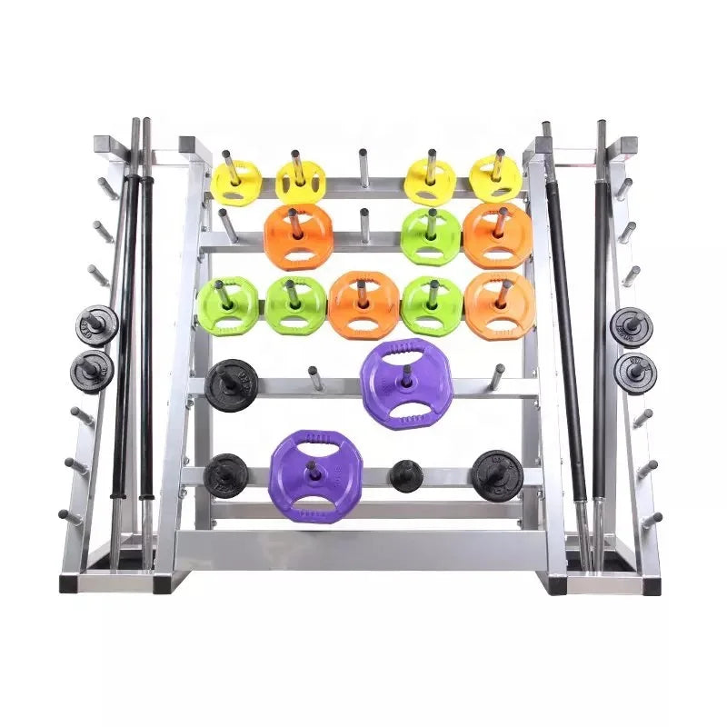 Steel Barbell & Dumbbell Rack Commercial Strength Training Storage