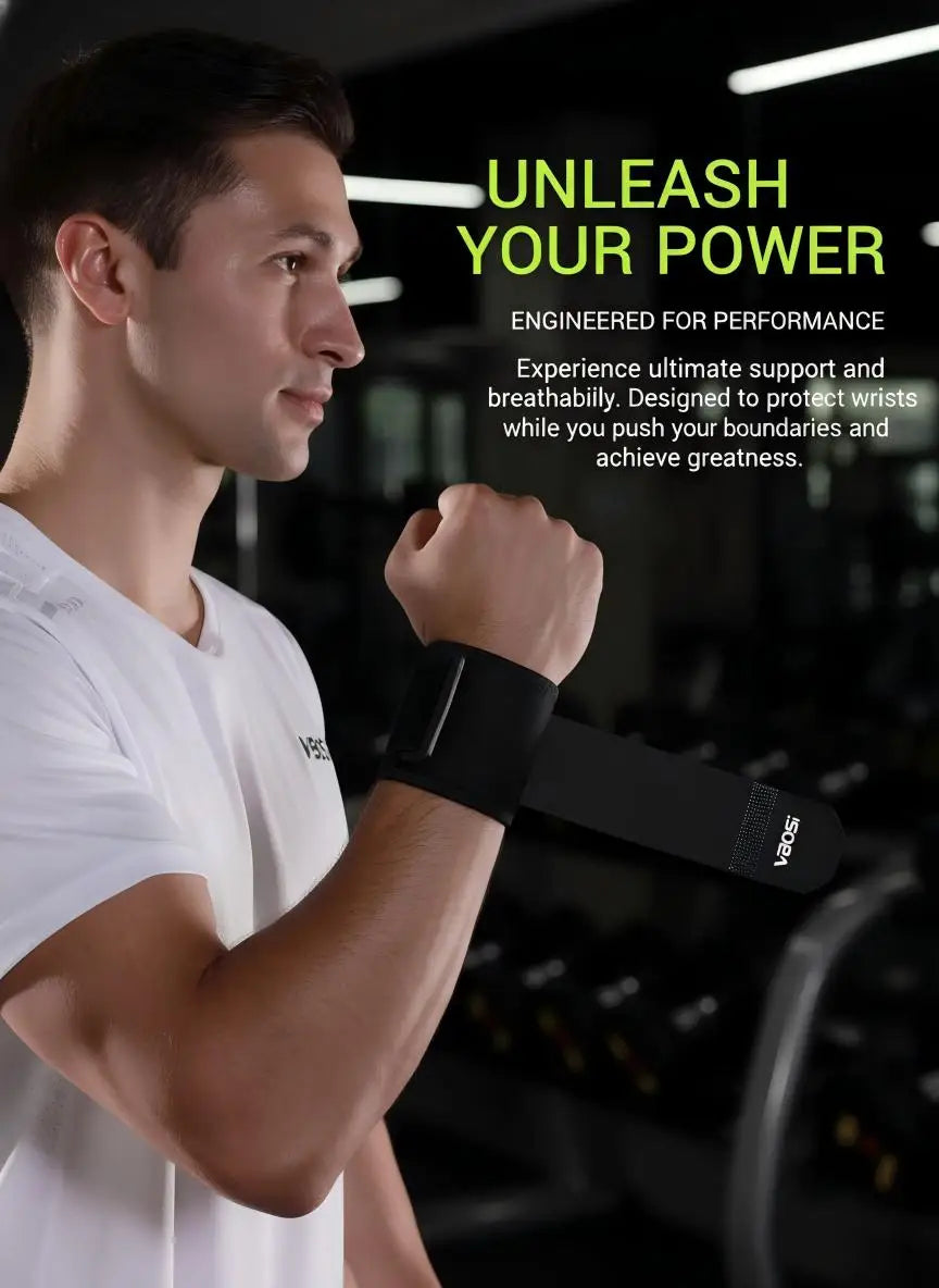 1 Piece Unisex Elastic Wrist Wraps Weight Lifting Brace Guard Band for Gym Fitness Protection Barbell Strap