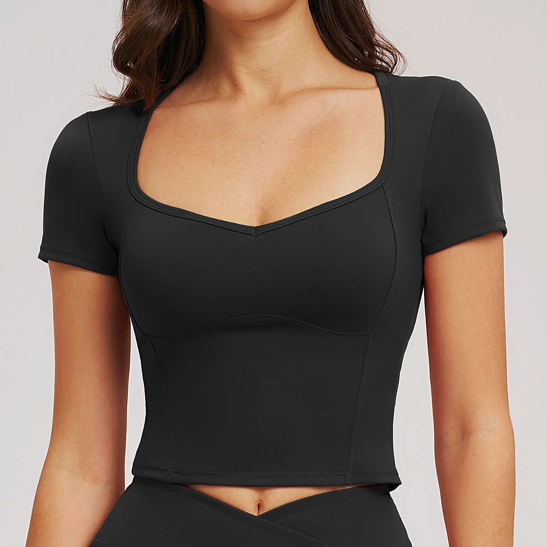Yoga Short Sleeve Women Sport T Shirts Workout Fitness Clothes Yoga Shirt Gym Top Push Up Running Active Wear Sport Tops