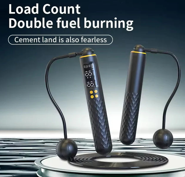 New rechargeable USB Electronic Technology Jump Rope Wire Rope Adjustable Jump Rope Trainer Digital Wireless Calorie Counter