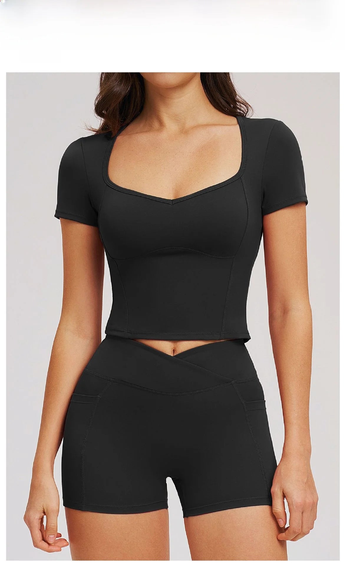 Yoga Short Sleeve Women Sport T Shirts Workout Fitness Clothes Yoga Shirt Gym Top Push Up Running Active Wear Sport Tops
