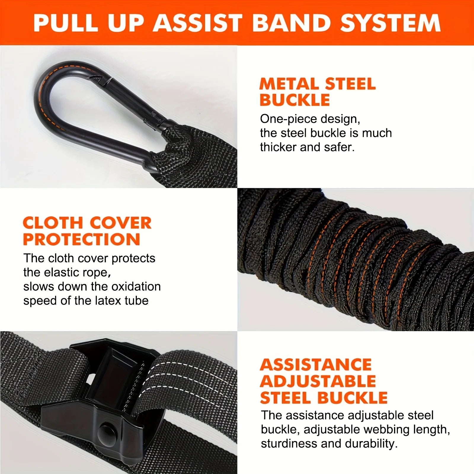 Pull Up Assistance Bands Set Heavy Duty Resistance Strap Pull-ups Assist for Men Women Hanging Training Upper Body Stretching