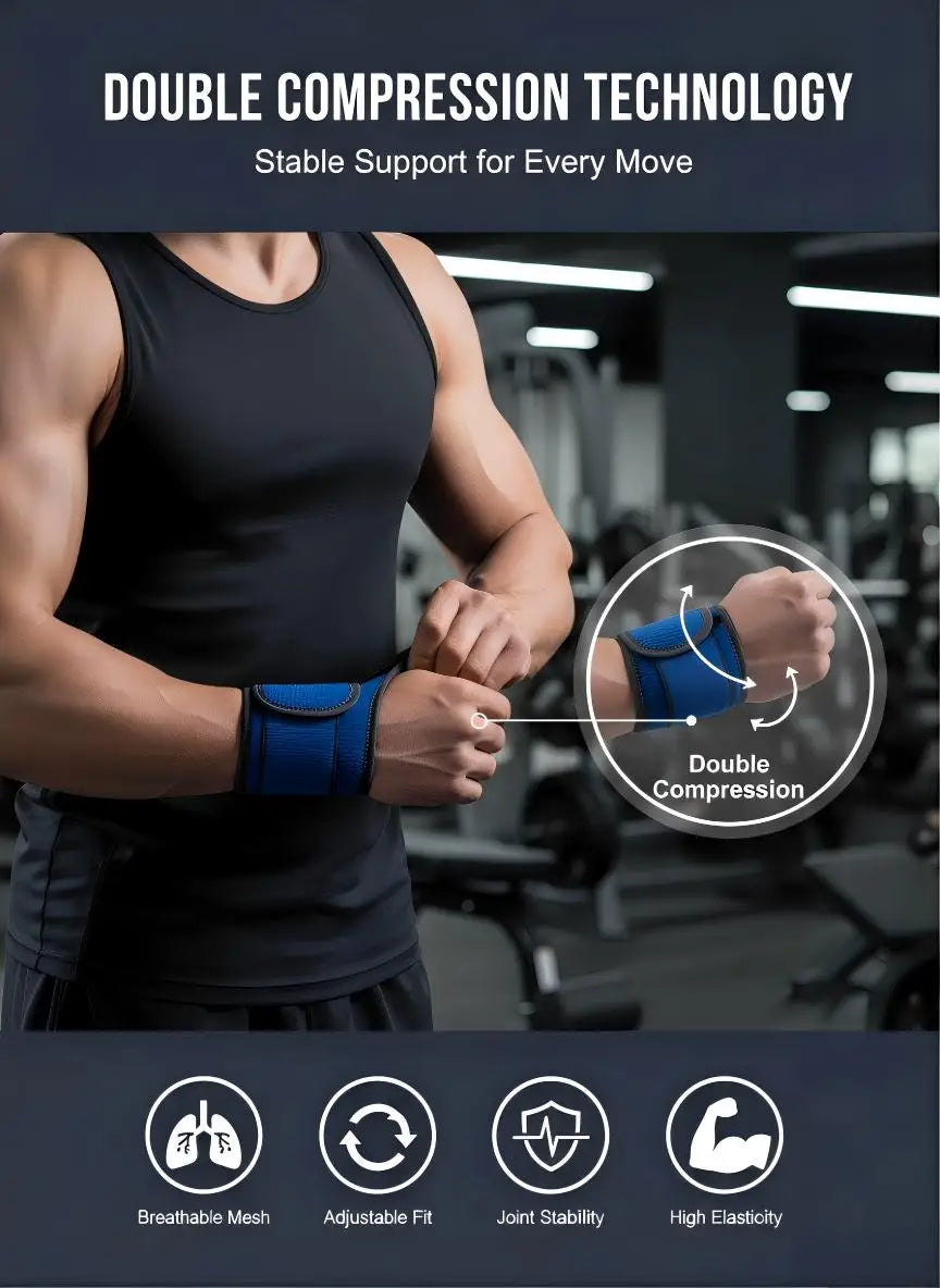 1 Piece Unisex Elastic Wrist Wraps Weight Lifting Brace Guard Band for Gym Fitness Protection Barbell Strap