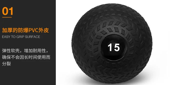 Gym Equipment Durable Sand-filled No-bounce Heavy Duty Ball Medicine Ball Dead Weight Slam Ball for Strength and Cross Workout