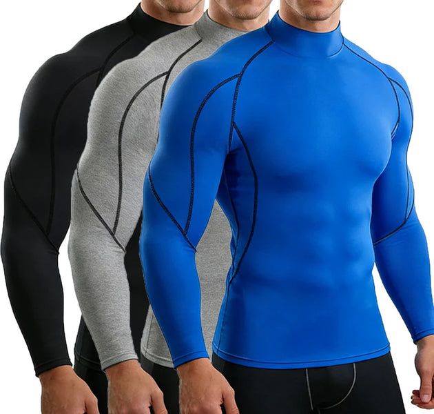 Men Running T shirt Quick Dry Bodybuilding Sport Shirt Long Sleeve Shirts Compression Top Fitness Tight Rashgard Gym T-Shirt Men