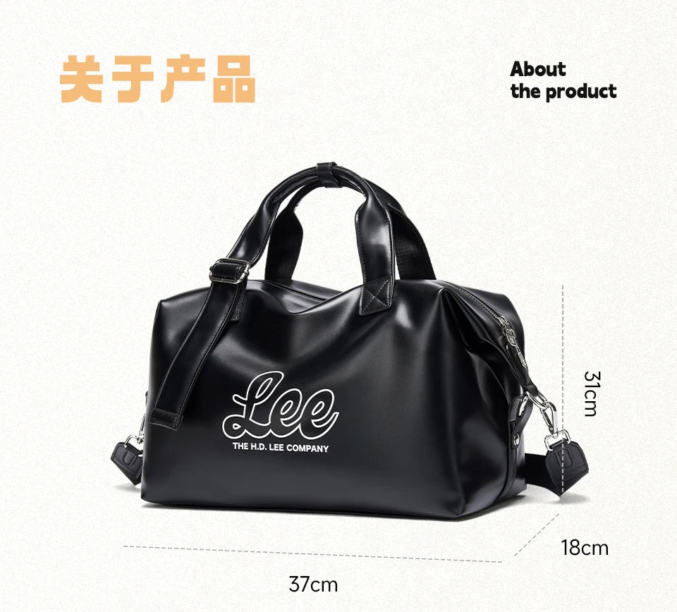 LEE Waterproof Ladies Weekend Travel Bag Women Medium Size Overnight Luggage Duffel Bag High Quality Gym Fitness Handbag School
