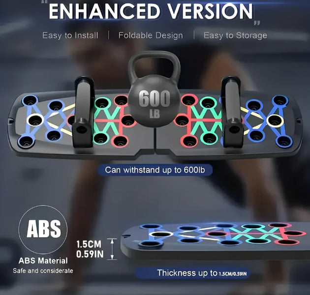 Portable Multifunctional Push-up Board - Fitness and Muscle Training Device Home Workout Set Foldable Push Up Bar Resistance