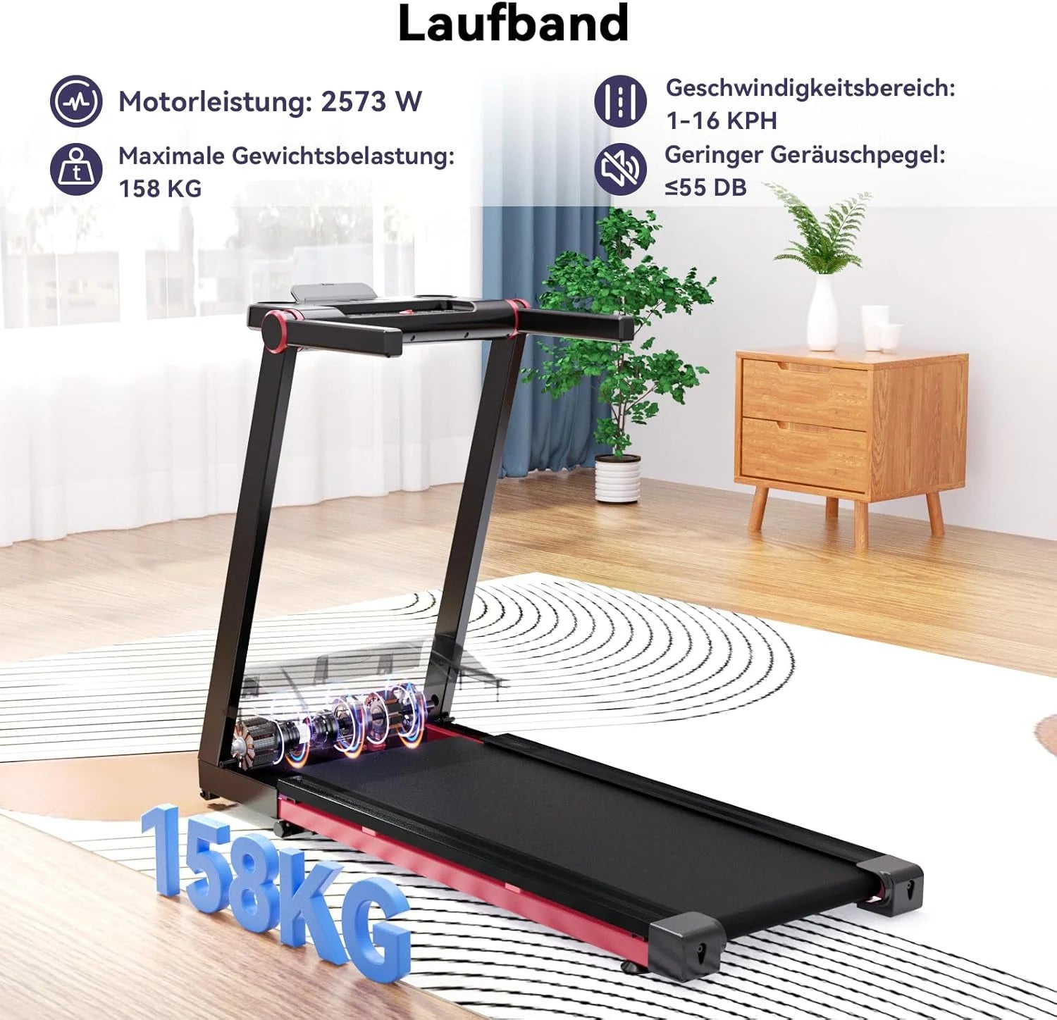 3.5HP Foldable Treadmill 350lbs Adjustable 6% Incline Walkingpad for Home/Office LCD APP Data Treadmills 10MPH Exercise Machine