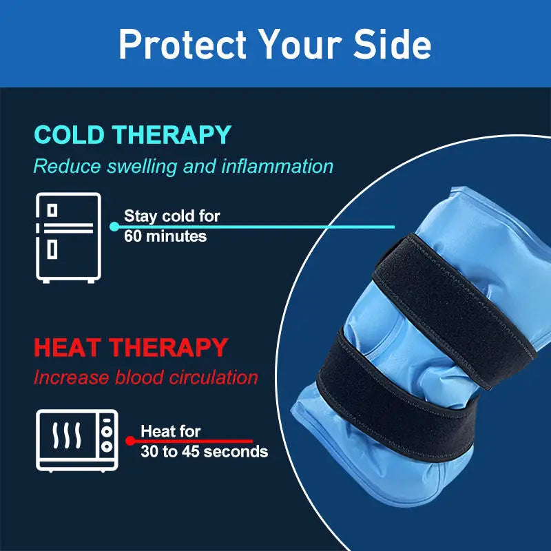 Ice Pack Knee Pain Relief Reusable Gel Ice Wrap Leg Injuries Swelling Knee Replacement Surgery Cold Compress Tool