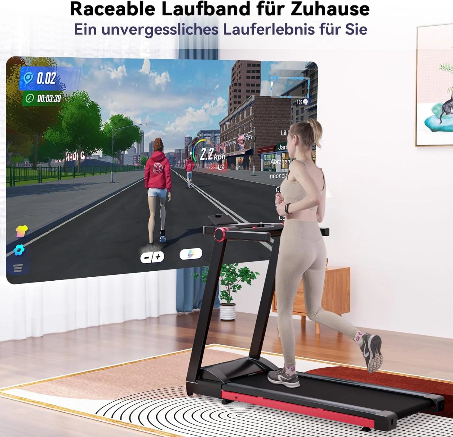 3.5HP Foldable Treadmill 350lbs Adjustable 6% Incline Walkingpad for Home/Office LCD APP Data Treadmills 10MPH Exercise Machine