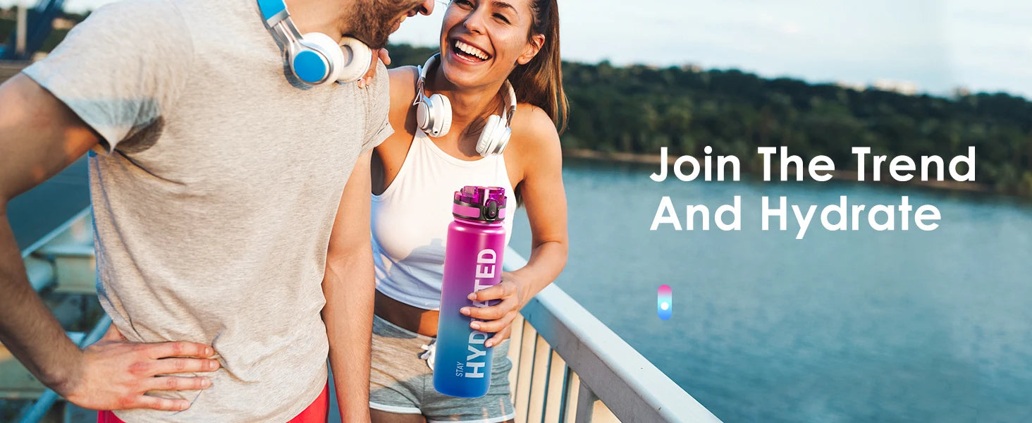 32oz Water Bottle Motivational Sport Water Bottle Leakproof Drinking Bottles Outdoor Sports Travel Kettle Drinking Water Bottle