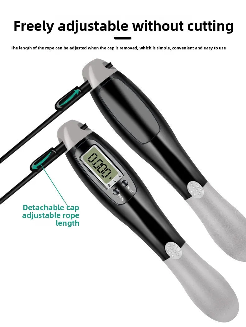 Electronic Counting Rope Skipping Speed Steel Wire Cordless Dual-use Smart Aerobic for Primary and Secondary School Students