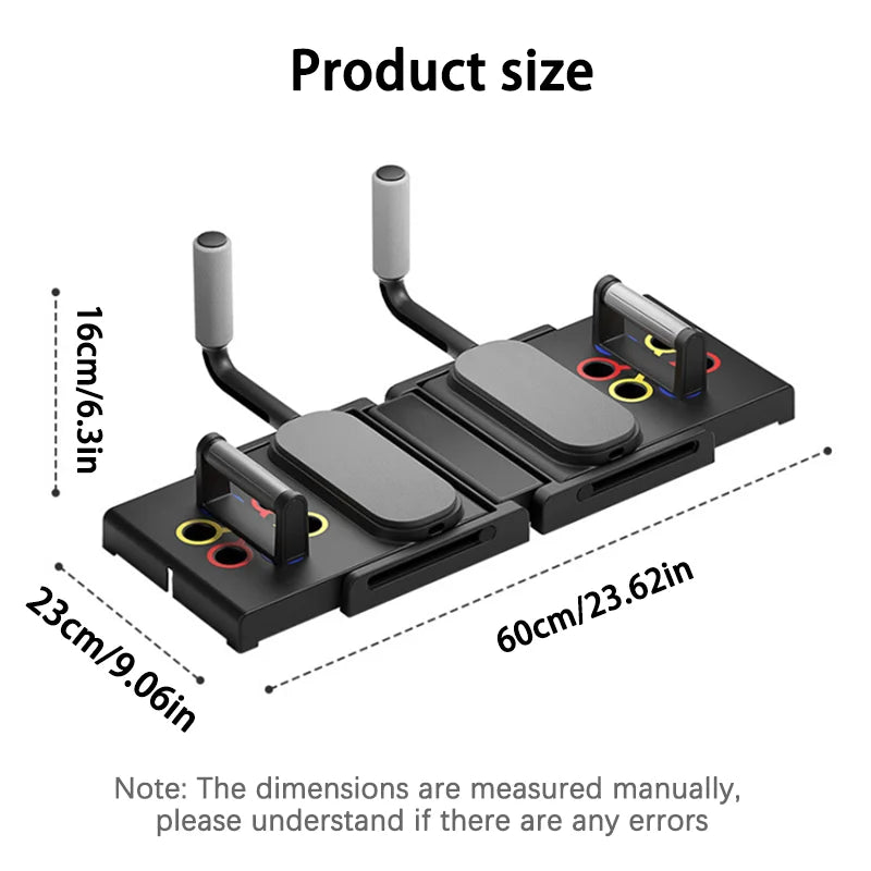 Portable Multifunctional Push-up Board Set With Handles Foldable Fitness Equipment For Chest Abdomen Arms And Back Training
