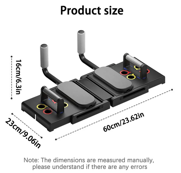 Portable Multifunctional Push-up Board Set With Handles Foldable Fitness Equipment For Chest Abdomen Arms And Back Training