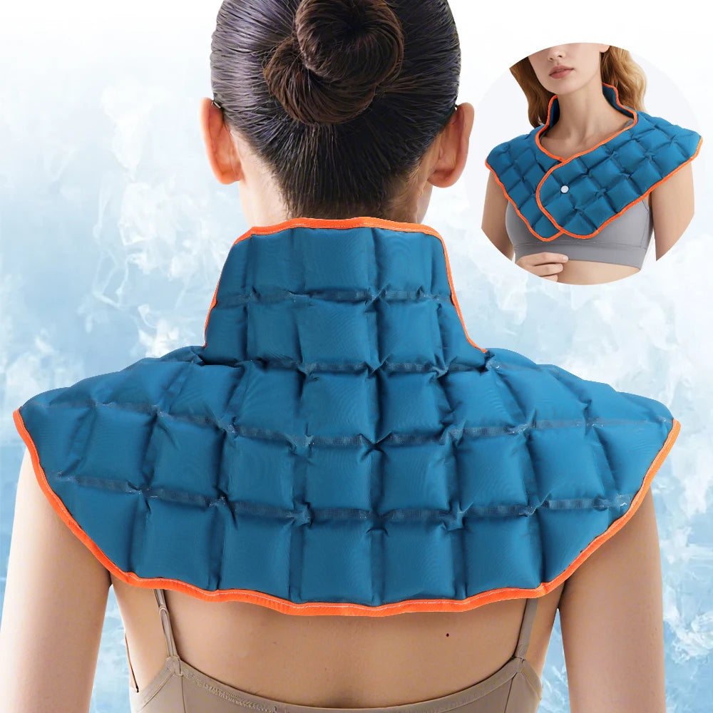 Reusable Ice Pack for Neck Shoulders Upper Back Discomfort Large Shoulder Ice Wrap Polymer Resin Cold Hot Compress Therapy