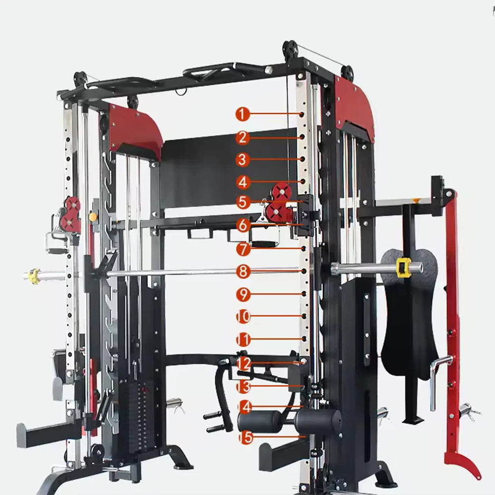 Custom-designed New Model Wholesale Price Commercial Multi-Function Fitness Equipment Smith Machine Squat Rack Multi-Gym