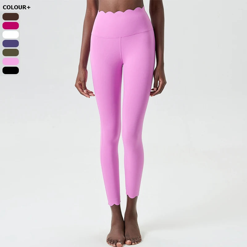 High Waist Sports Leggings Women Solid Color Stretchy Soft Yoga Pants Close Fit Breathable Gym Tights Female Running Sportswea