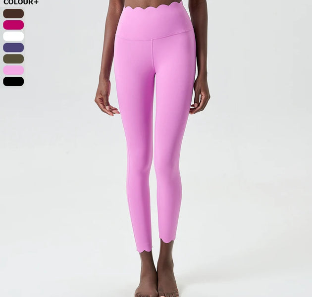 High Waist Sports Leggings Women Solid Color Stretchy Soft Yoga Pants Close Fit Breathable Gym Tights Female Running Sportswea