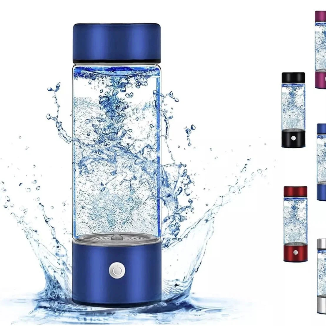 One hydrogen water bottle, hydrogen-rich water cup, USB-charged hydrogen electrolysis generator (3 minutes charge), fitness