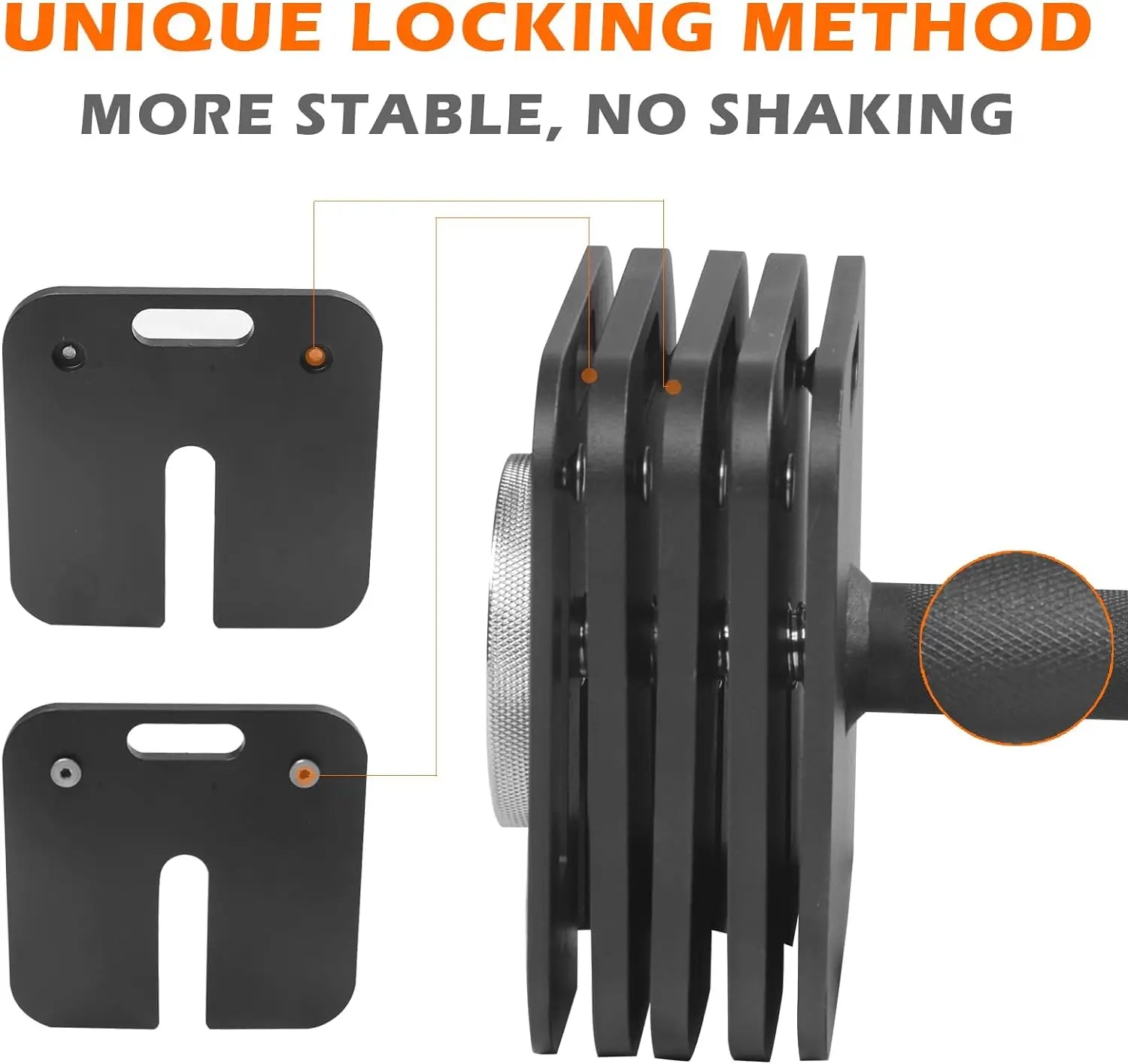 9-in-1 50LB Adjustable Square Dumbbells Set, Quick-Lock, Free Weights with Multi Weight Options