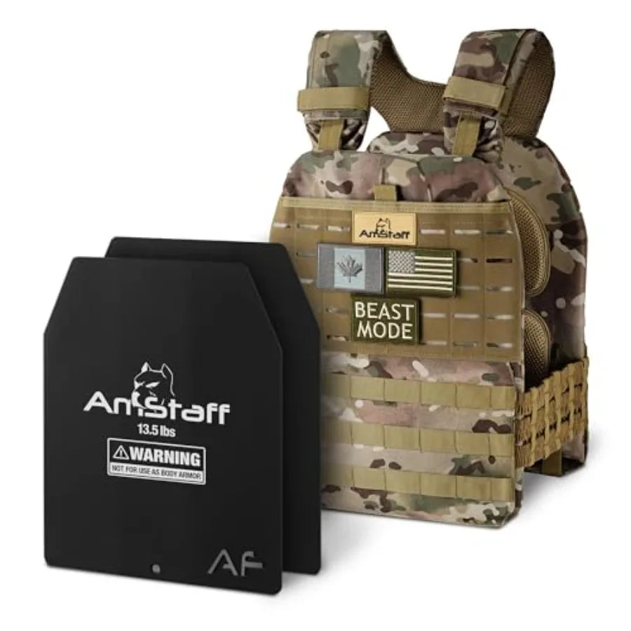 Tactical Weighted Vest - Adjustable Weight Vests - Versatile Wearable Vest for Fitness Workouts, Strength and Endurance Training
