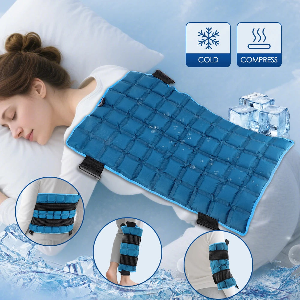 Cold/hot compress polymer Reusable Cold Ice Pack for Knee Compression Soft Injury Support Post-Operative Nursing Care Cooler