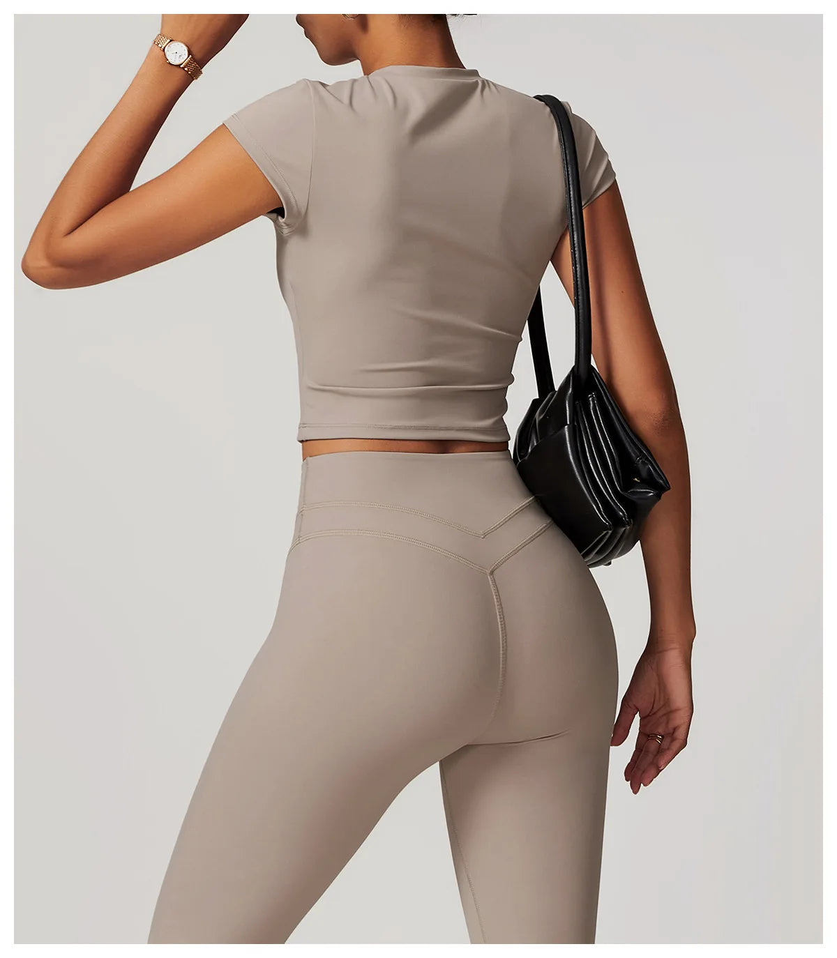 JUREN Women Clothes Yoga Top Sport T Shirt Fitness Clothes Short Sleeve Yoga Shirt Gym Top Workout Running Active Wear Sport Top
