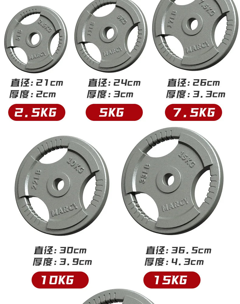 Competition Plates Gym Home Fitness Weights Dumbbell Barbell 50kg 60kg 80kg Cast Lron Weight Plates Set
