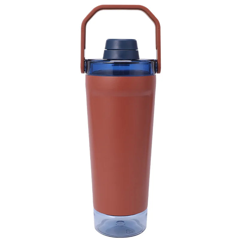 New Double-layer Protein Powder Shaker Cup, 304 Stainless Steel Insulated Sports and Gym Water Cup with Storage Compartment