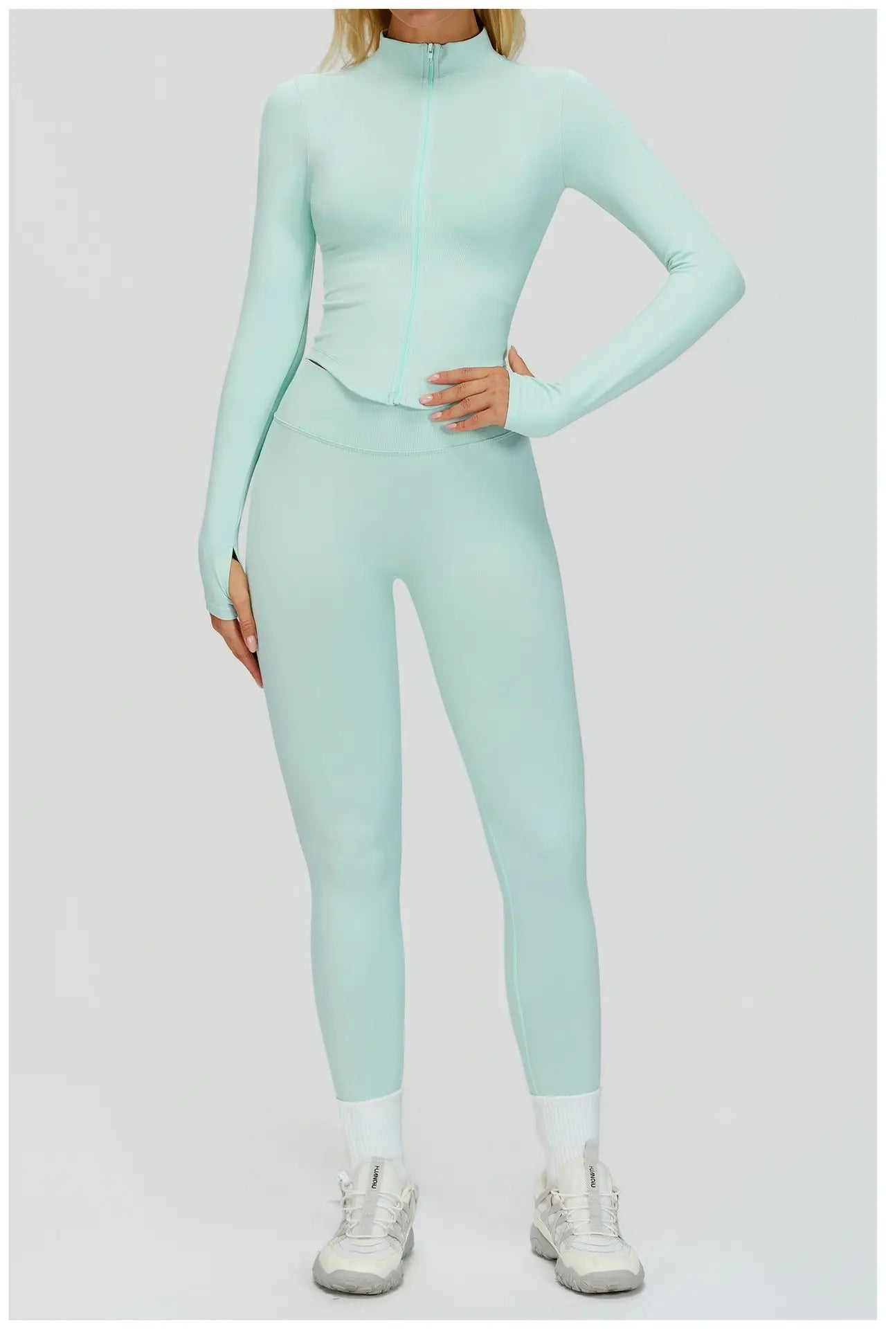 2/3PCS Seamless Yoga Set Gym Workout Suits Athletic Wear Women Legging Fitness Bra Crop Top Long Sleeve Sports Suits Sportswear