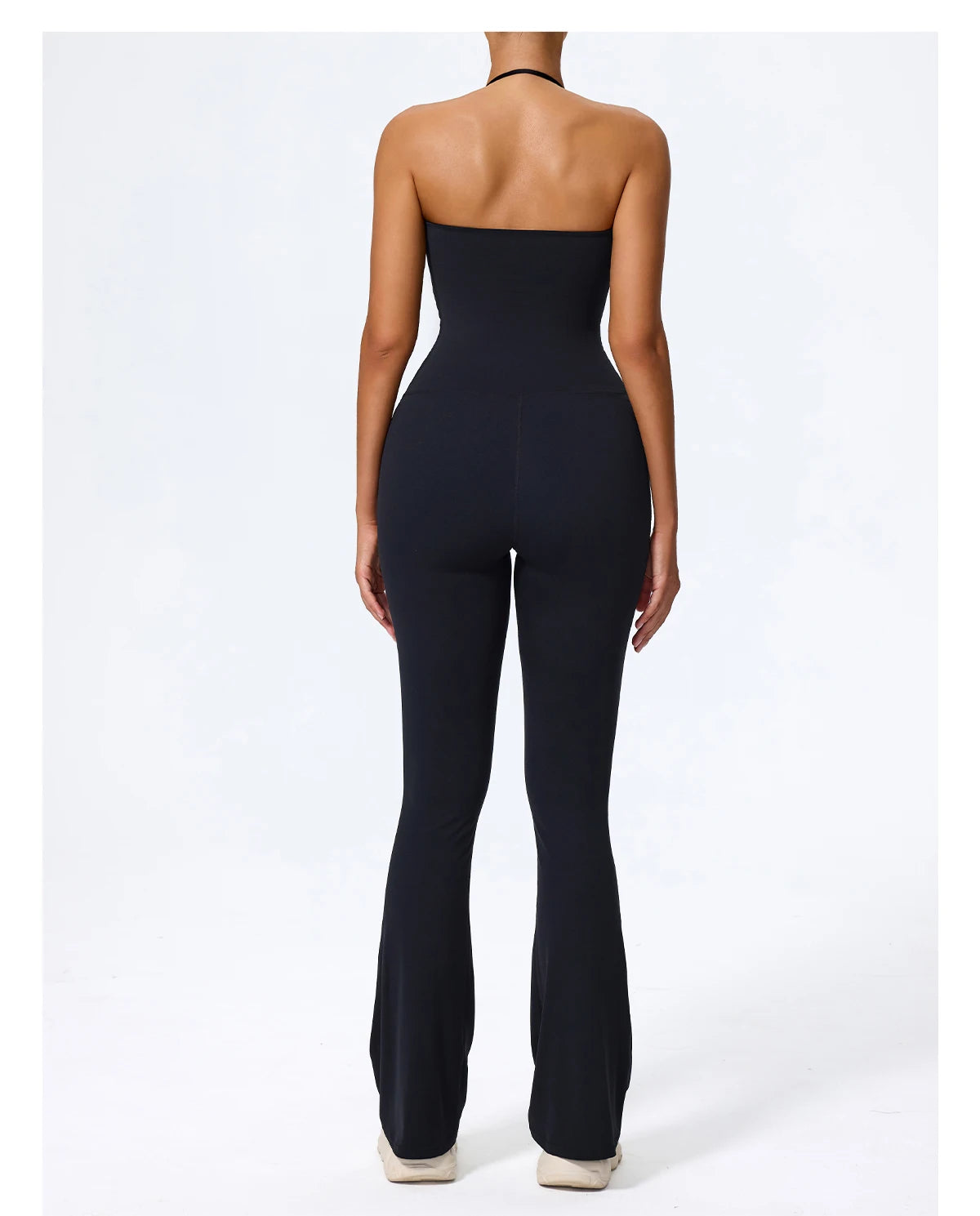 Ctenkevet New Women Sleeveless Hang Neck Jumpsuit Backless Flared Activewear Female Yoga Clothes Sport Outfit For Woman Overalls