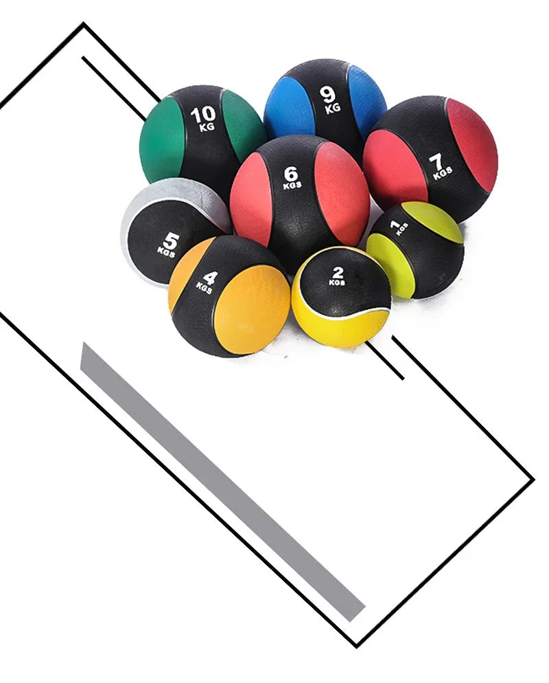 Upgrade New Rubber Medicine Ball Gravity Ball Fitness Solid Ball Exercise Arm Force Waist And Abdomen Rehabilitation Train